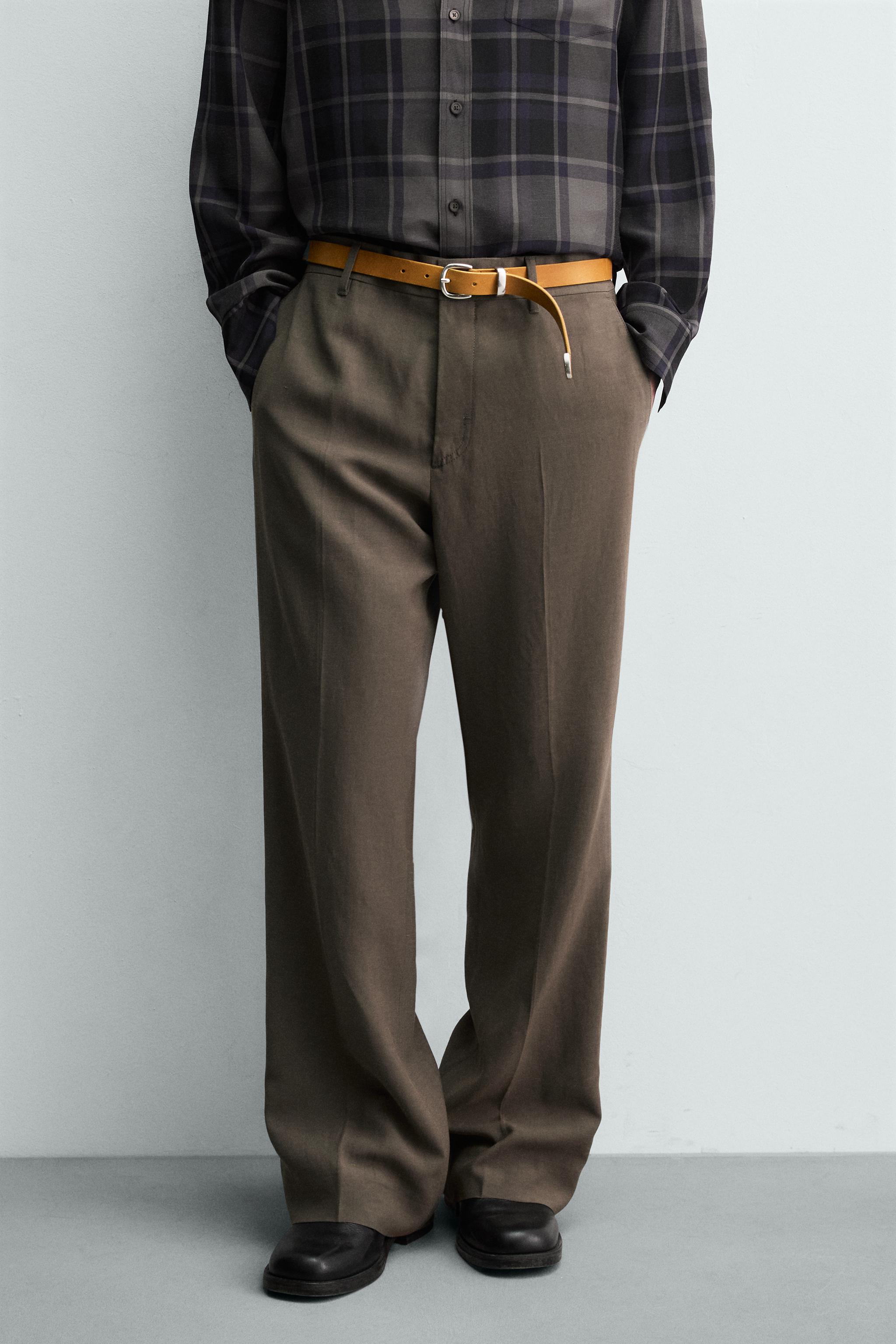 PANTALON DE COSTUME FLARE FIT VISCOSE - LIN